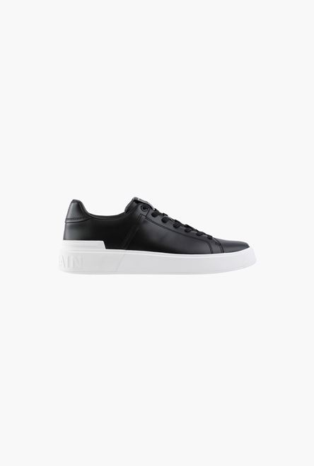 Black and white leather B-Court sneakers - 1