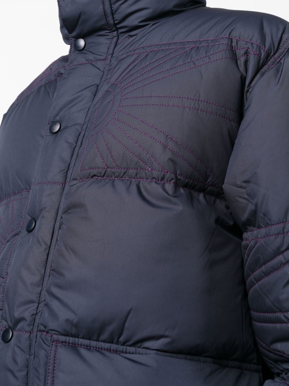 embroidered-logo puffer jacket - 5