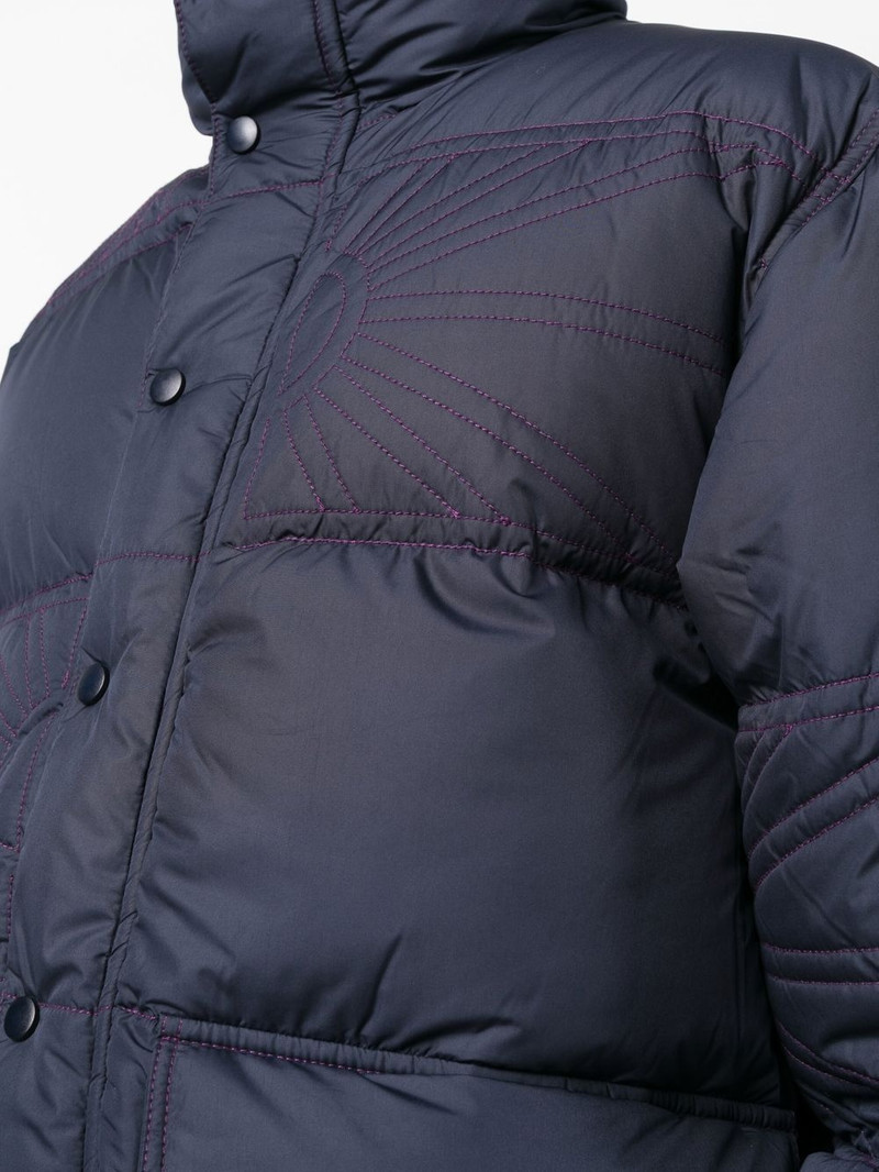 embroidered-logo puffer jacket 5