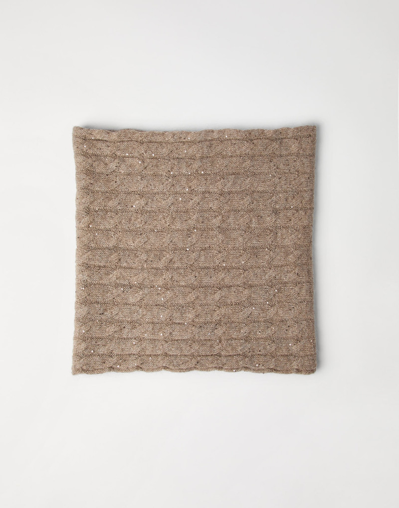 Dazzling mohair knit snood 1