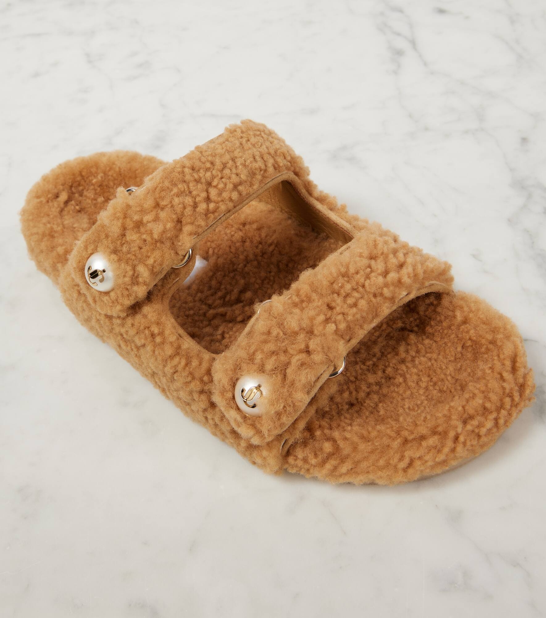 Fayence shearling sandals - 5