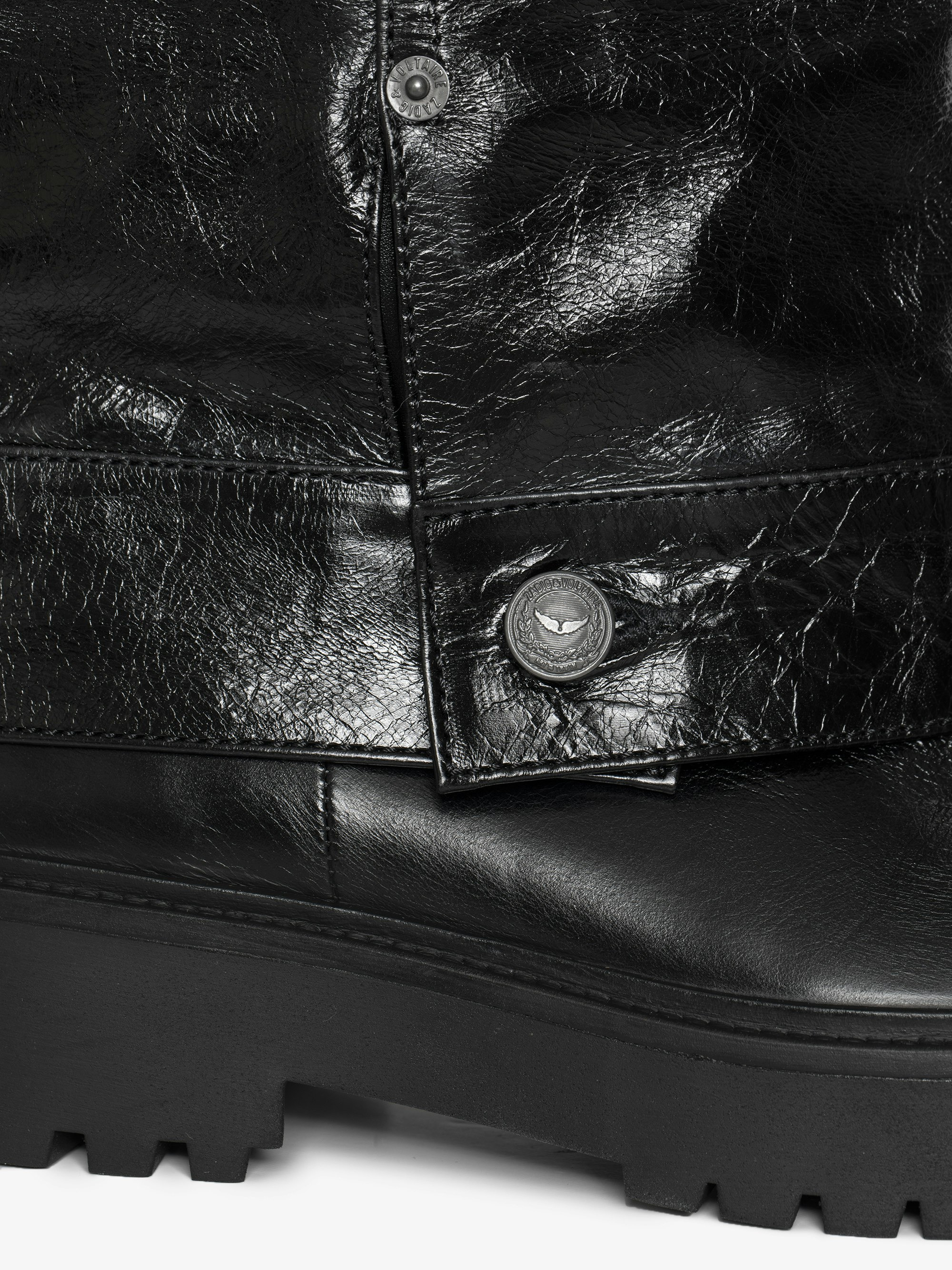 Angie Sleeve Vintage Patent Boots - 5
