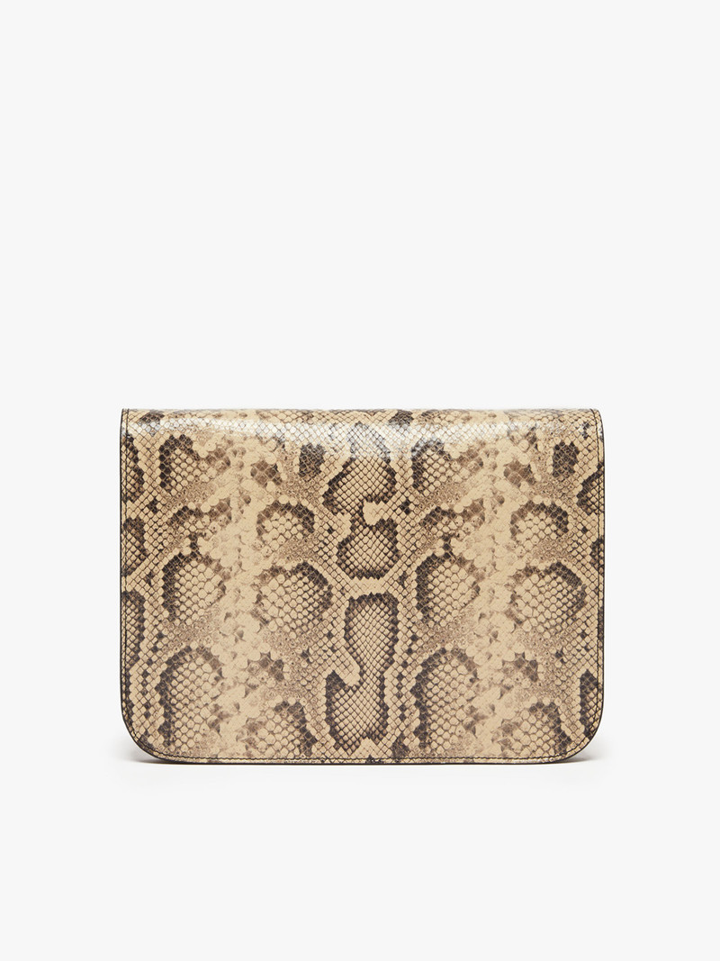 LIANA Medium envelope bag with python print 3