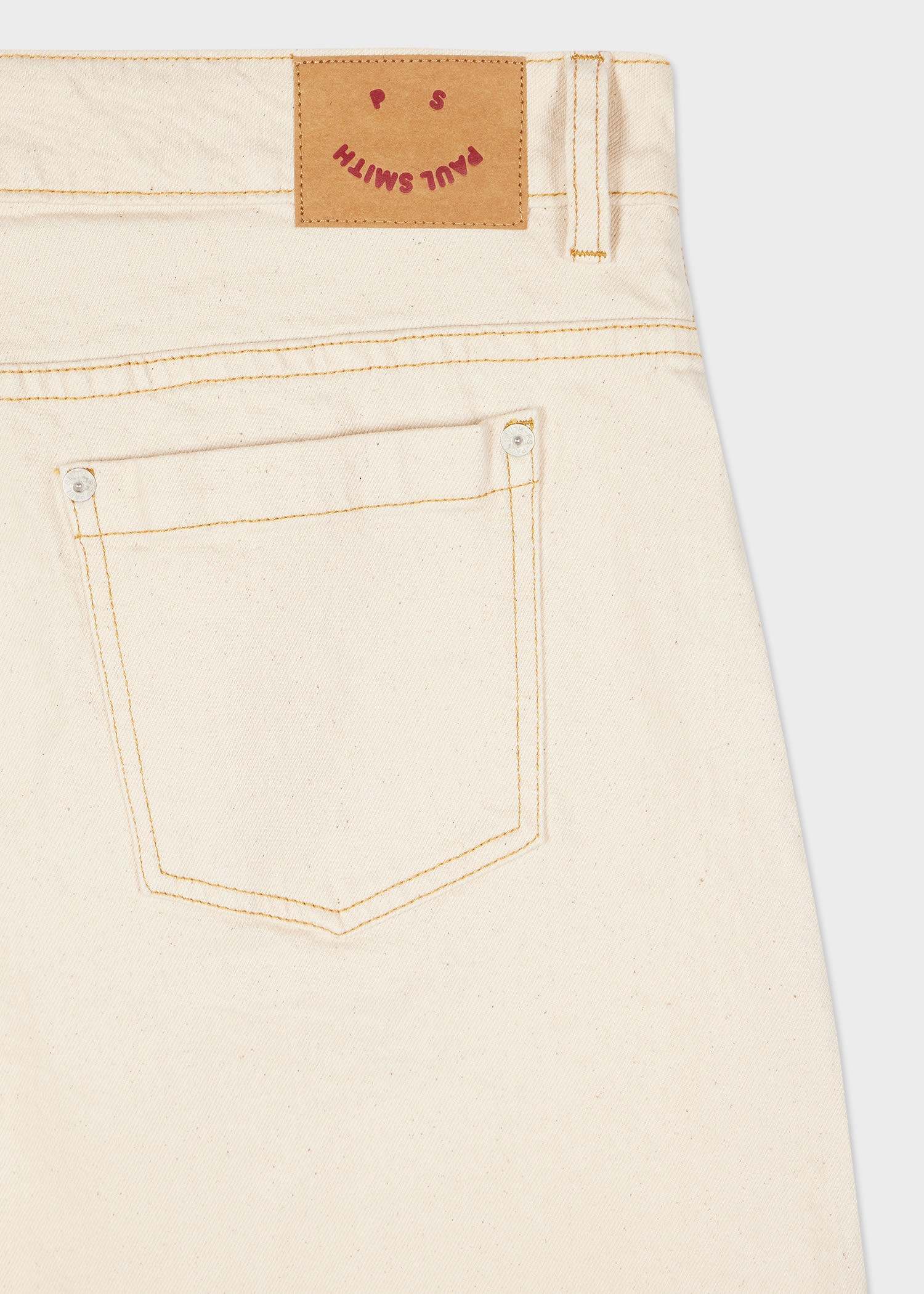 Ecru Denim Shorts - 2