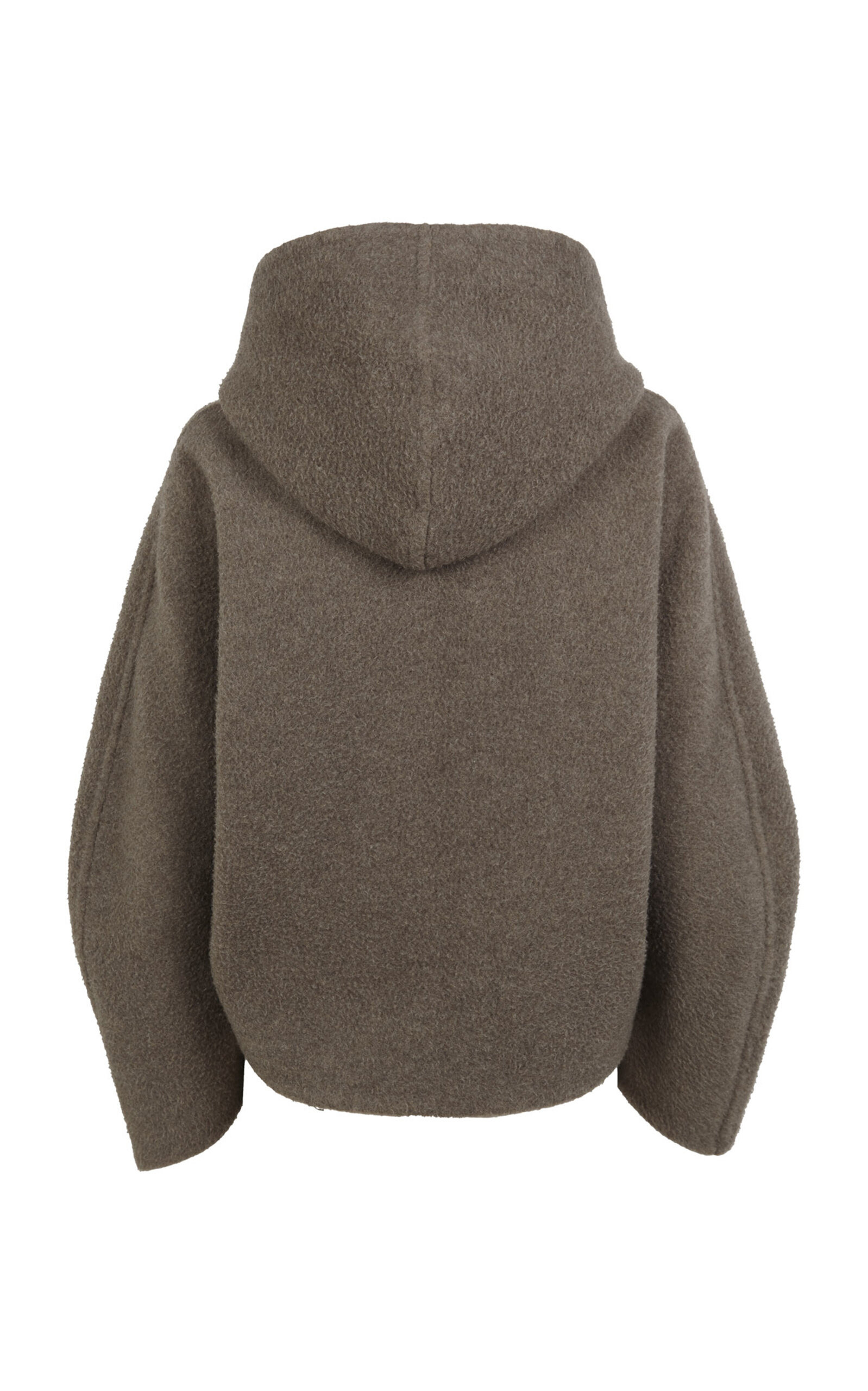 Abrazo Hooded Cropped Cashmere Jacket taupe - 7