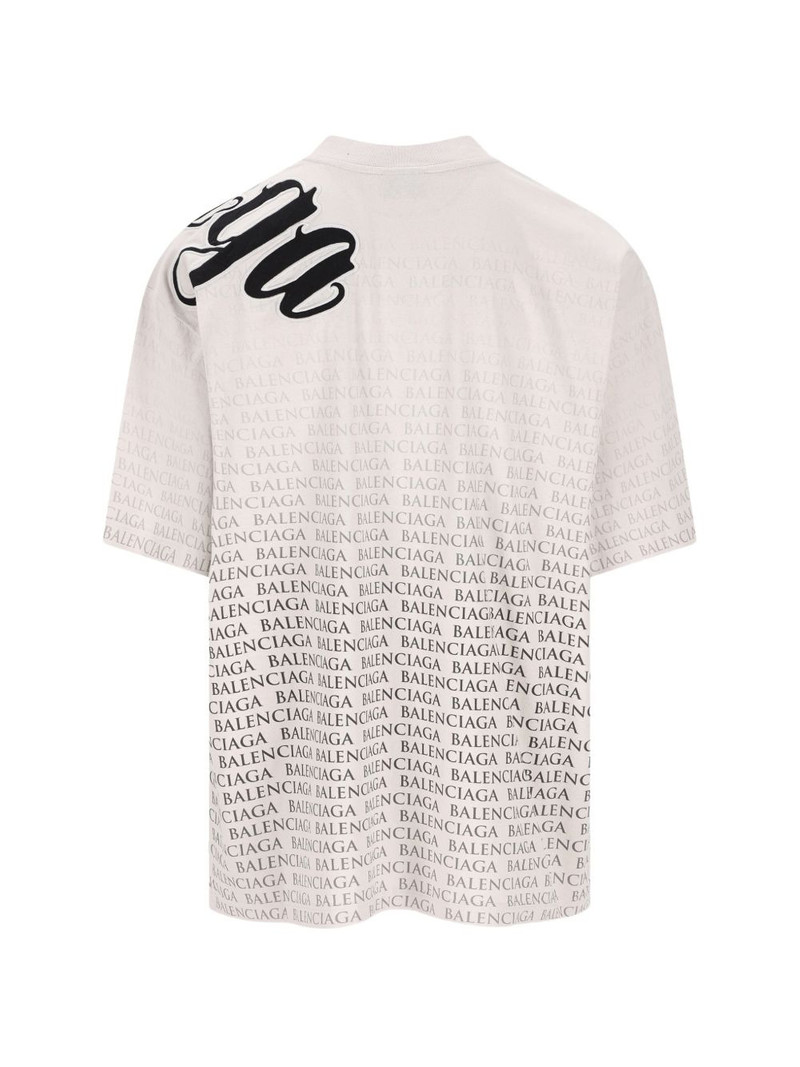 BALENCIAGA logo-lettering T-shirt outlook