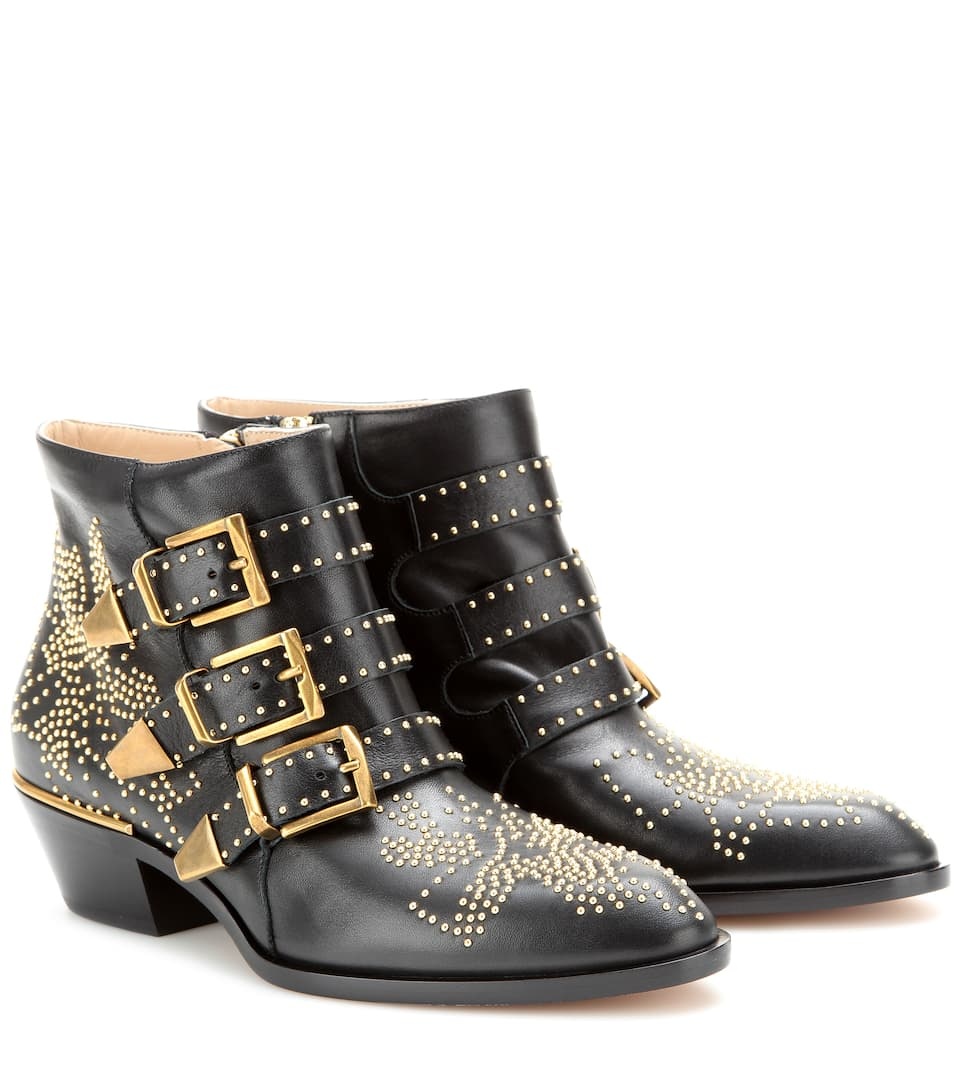 Susanna studded leather ankle boots - 1