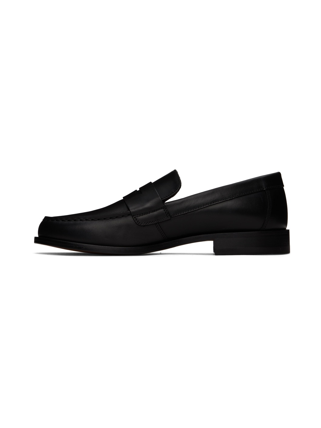 Black Leather Loafers - 3