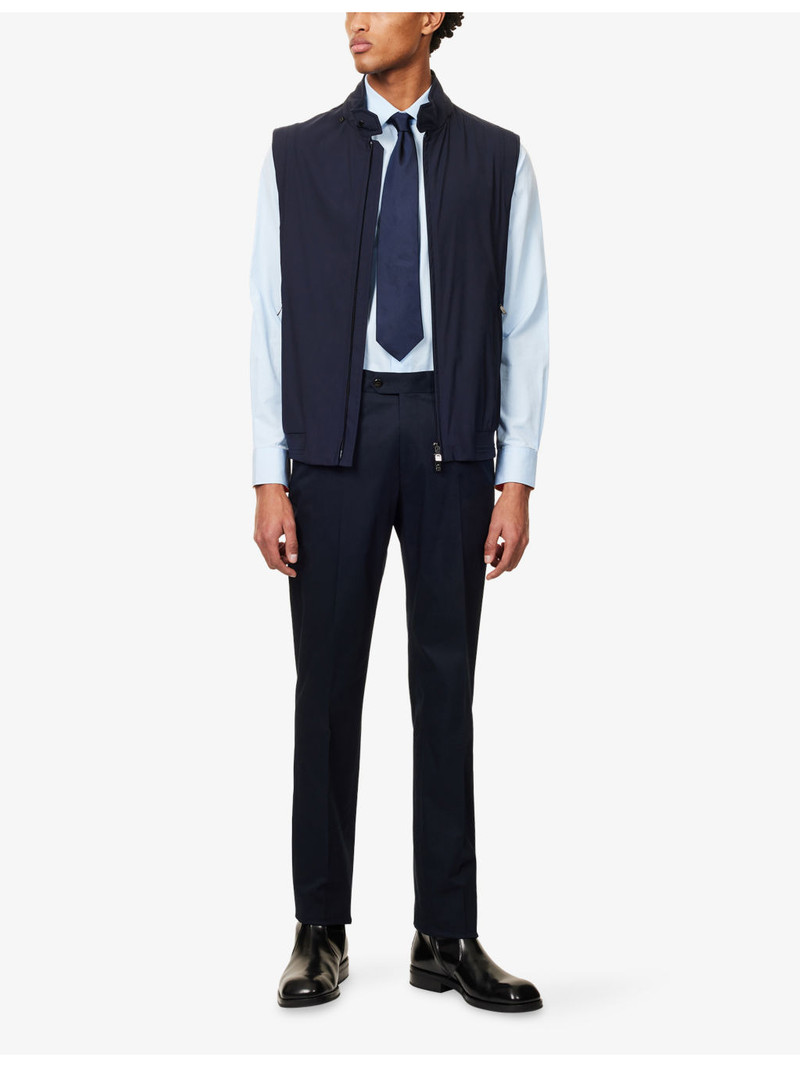 CORNELIANI Band-Collar Regular-Fit Stretch-Wool Blend Gilet outlook