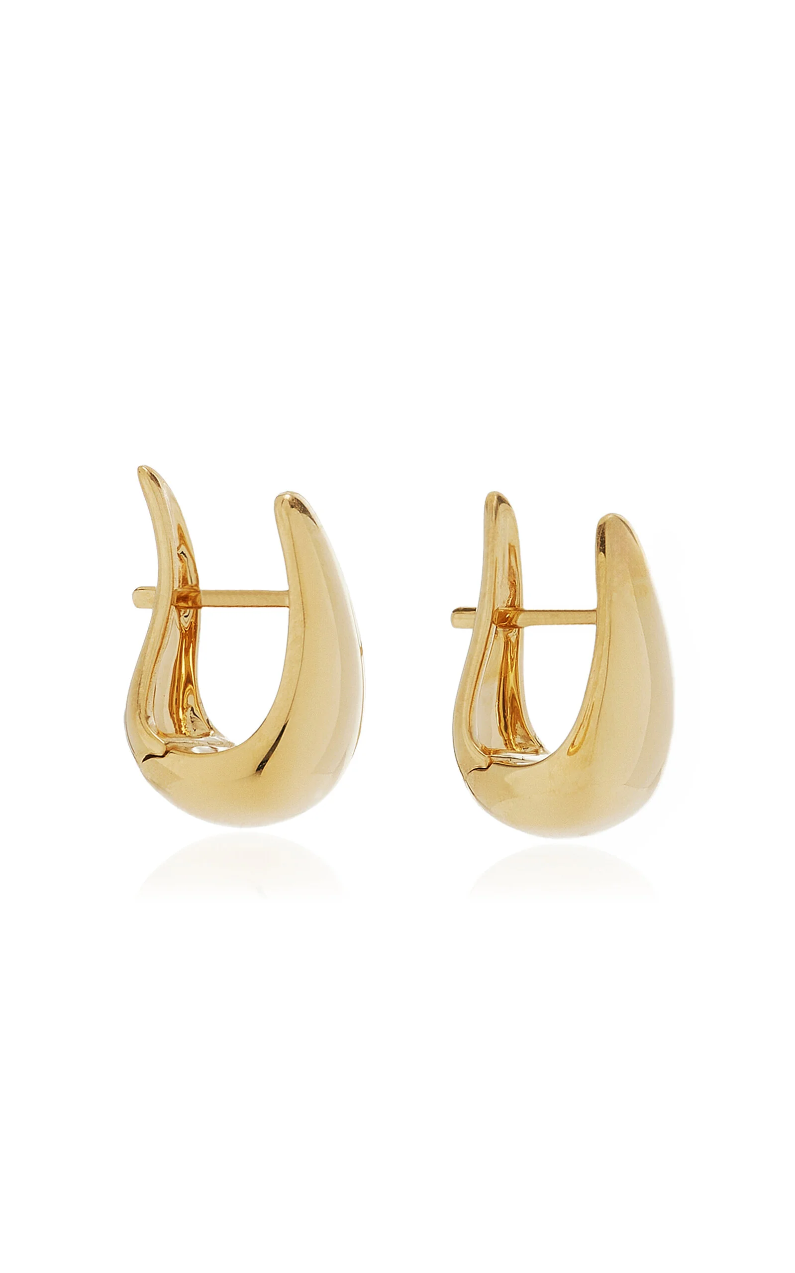 Small Claw 18K Yellow Gold Earrings - 1