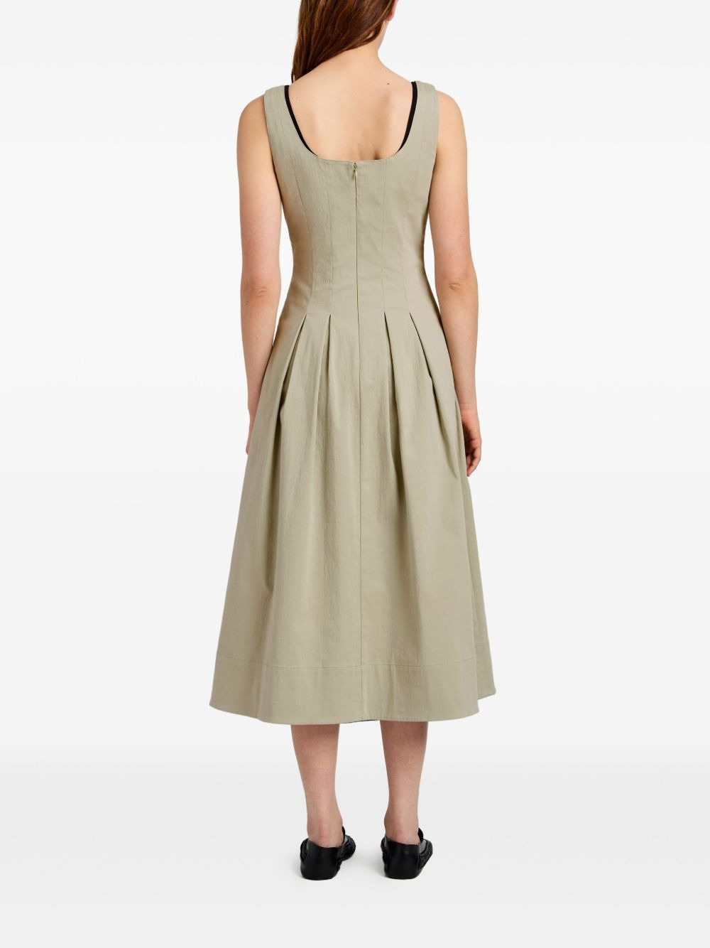 pleated midi dress - 4