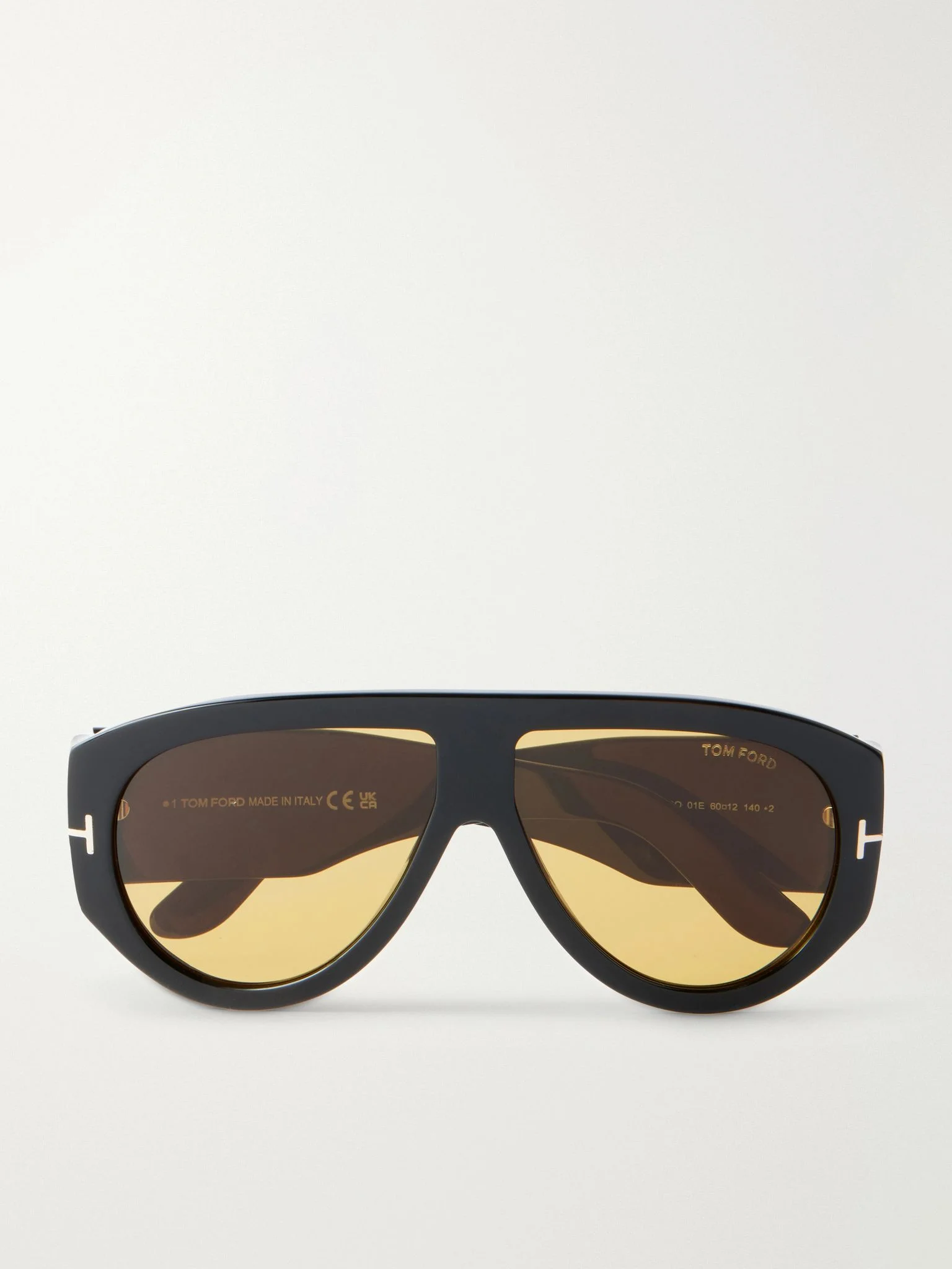 Bronson Aviator-Style Acetate Sunglasses Brown - 1