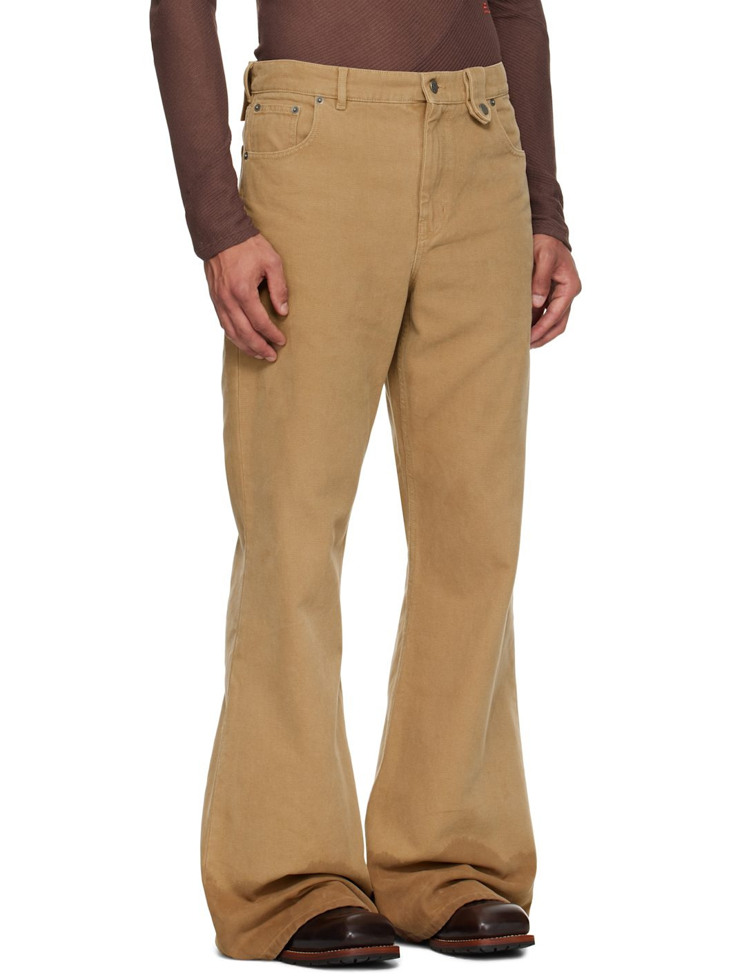Beige Samy Wide Leg Jeans - 2