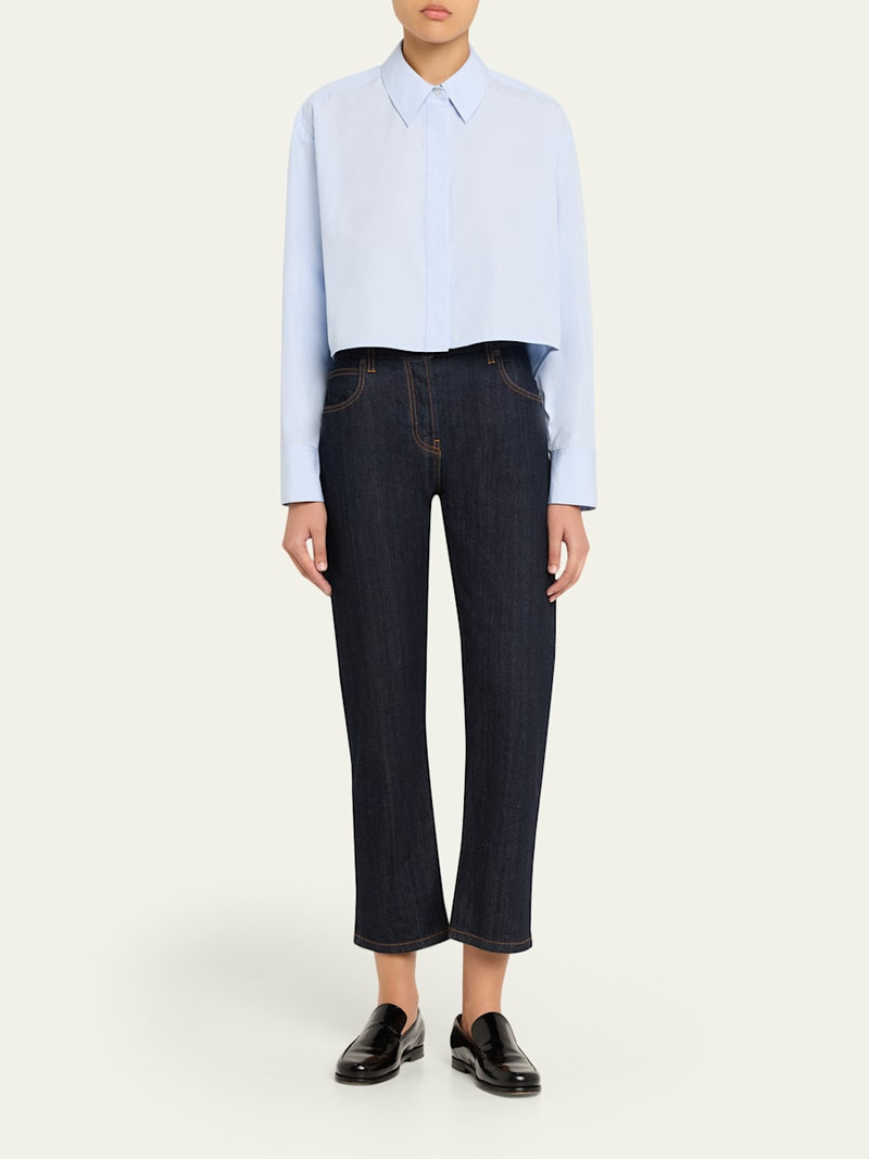 A.L.C. Maude Cropped Cotton Poplin Top outlook