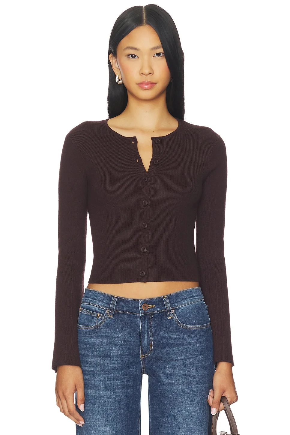 Bell Sleeve Knit Cardigan - 1