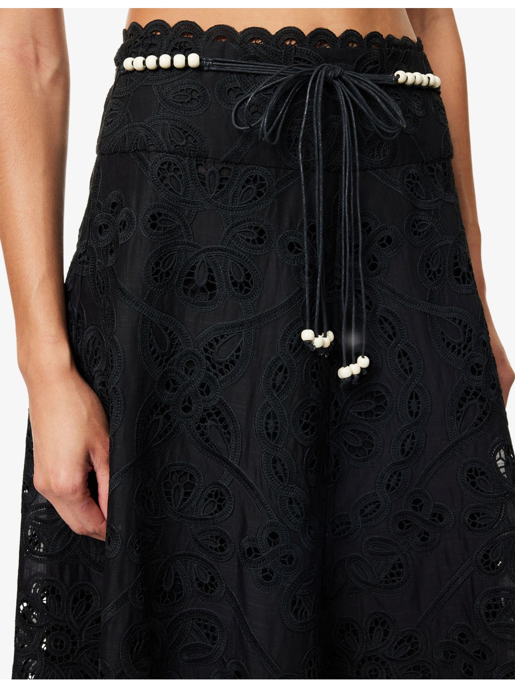 Rhiannon Embroidered Cotton Midi Skirt - 5