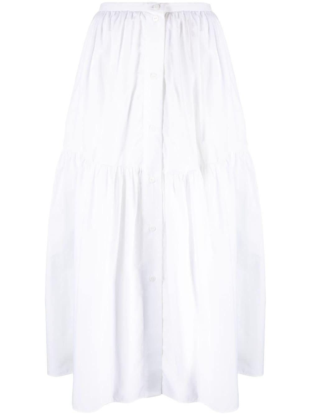 button-up tiered midi skirt - 1