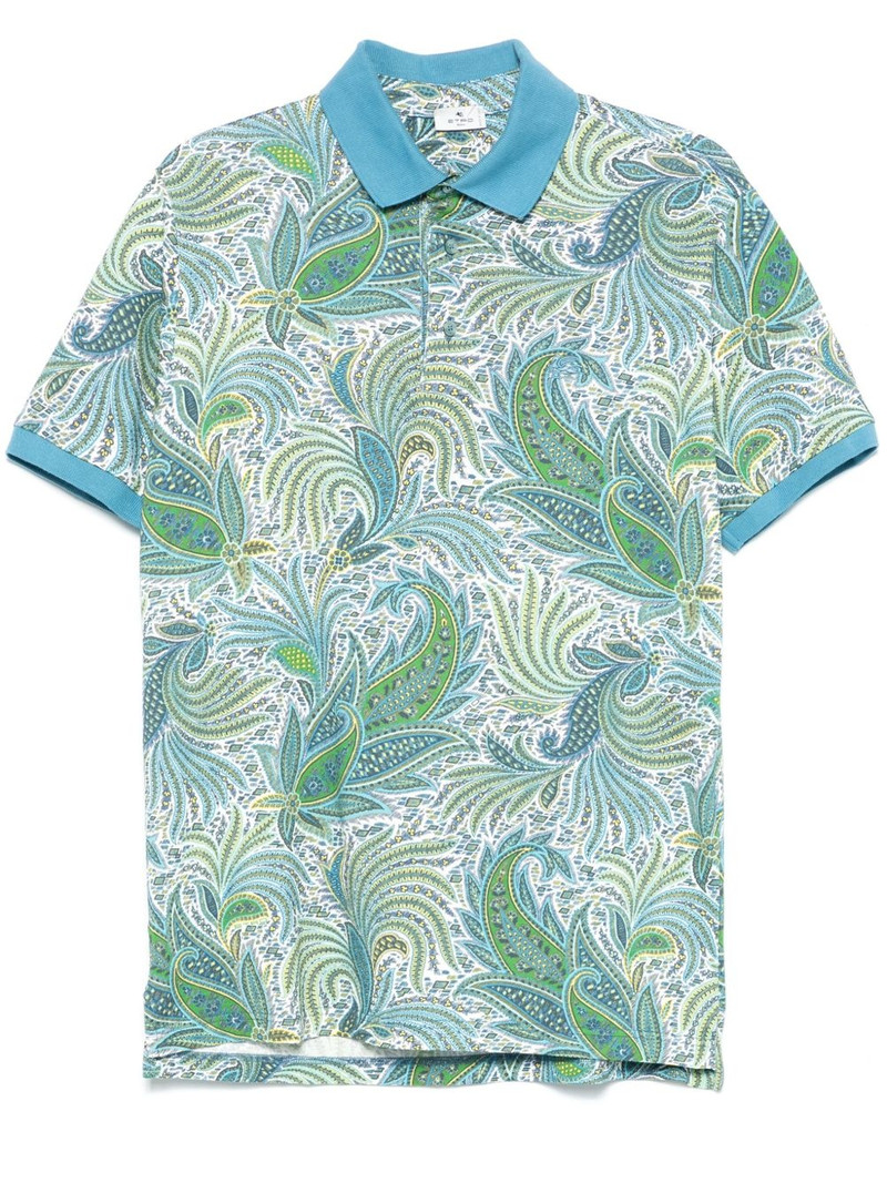 paisley-print polo shirt 1