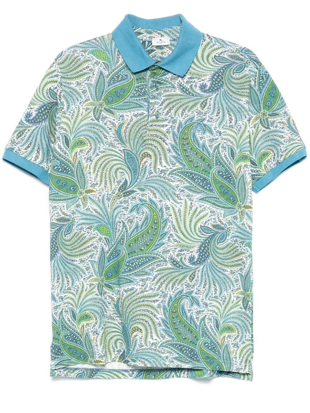 paisley-print polo shirt - 1