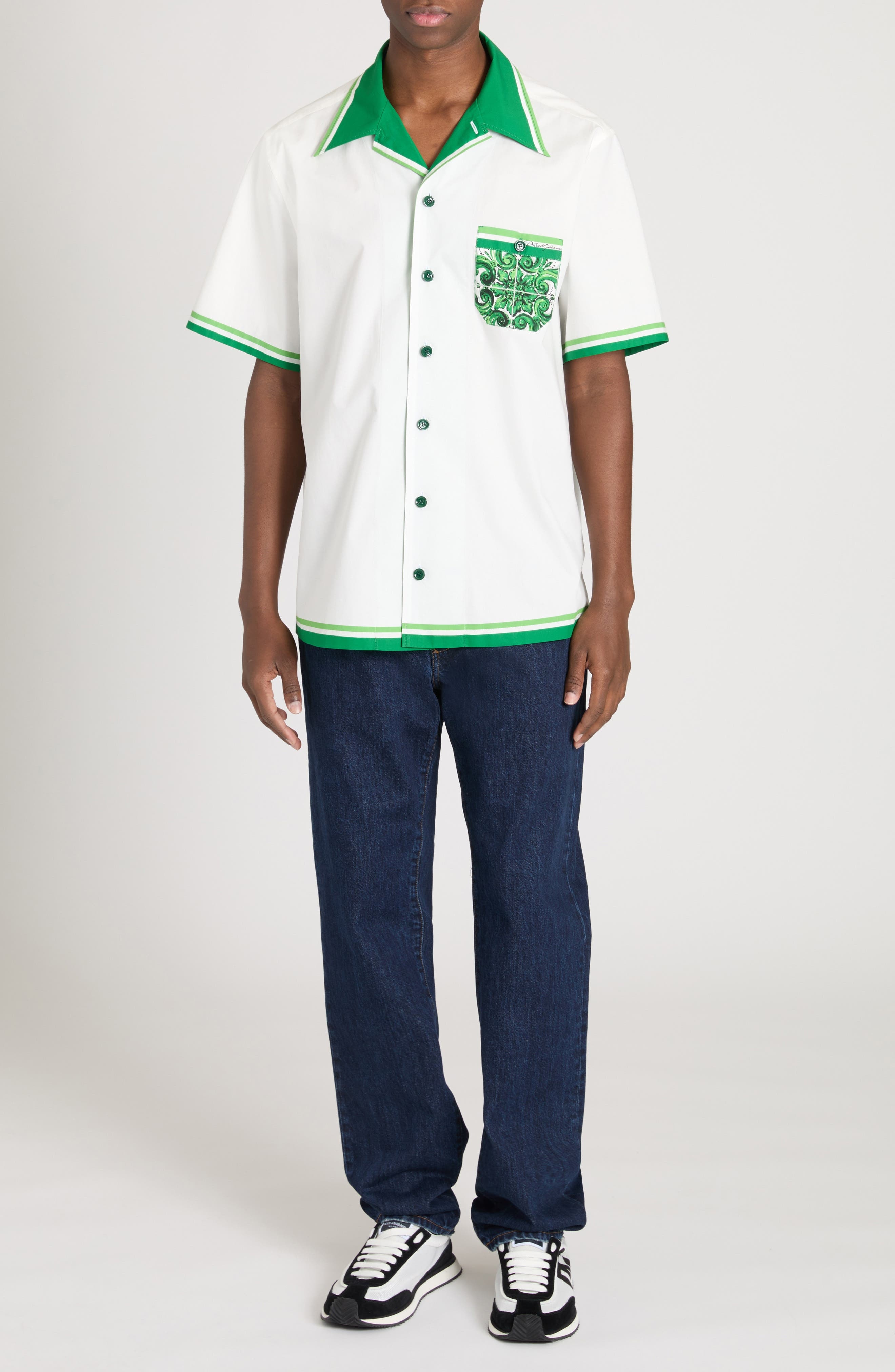 Majolica Cotton Camp Shirt - 2