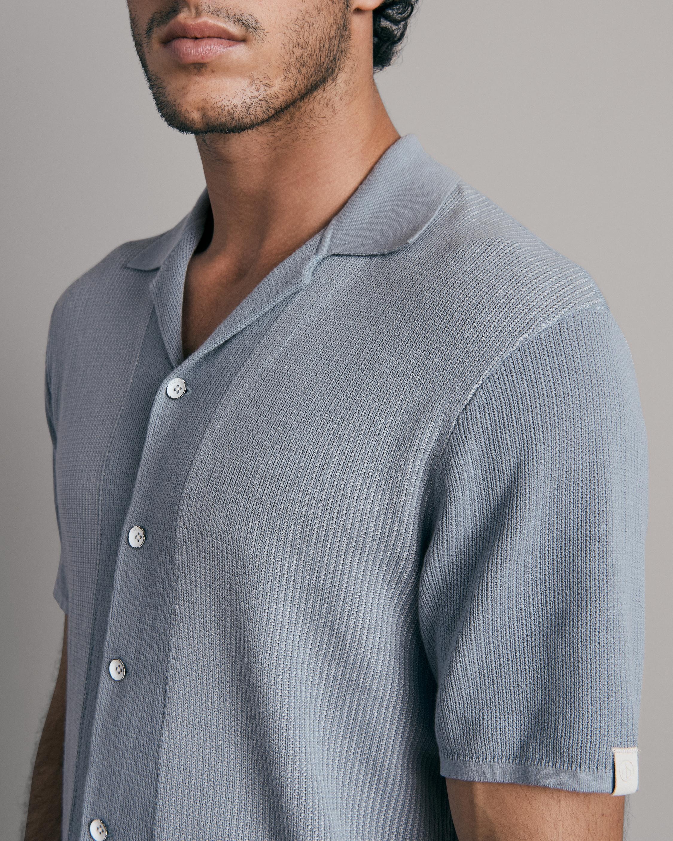 Harvey Cotton Knit Camp Shirt
Classic Fit Button Down Shirt - 6