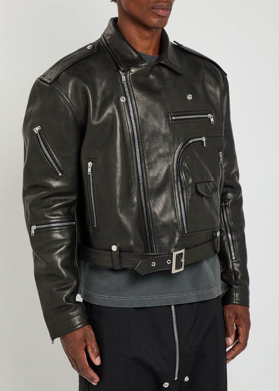 Rick Owens Jumbo Bauhaus Belted Leather Jacket - 2