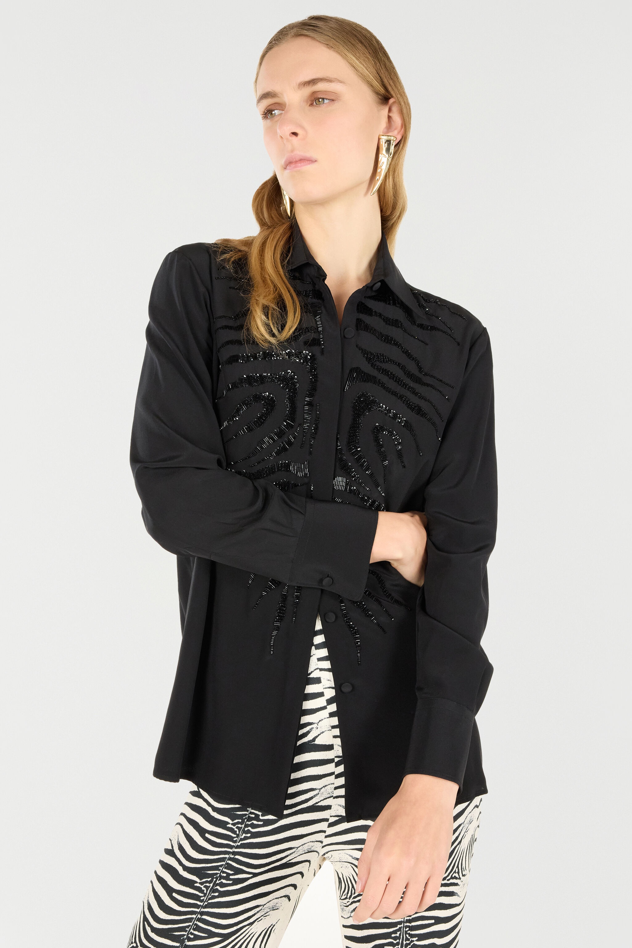 Sequined Tiger Skin Shirt - 7