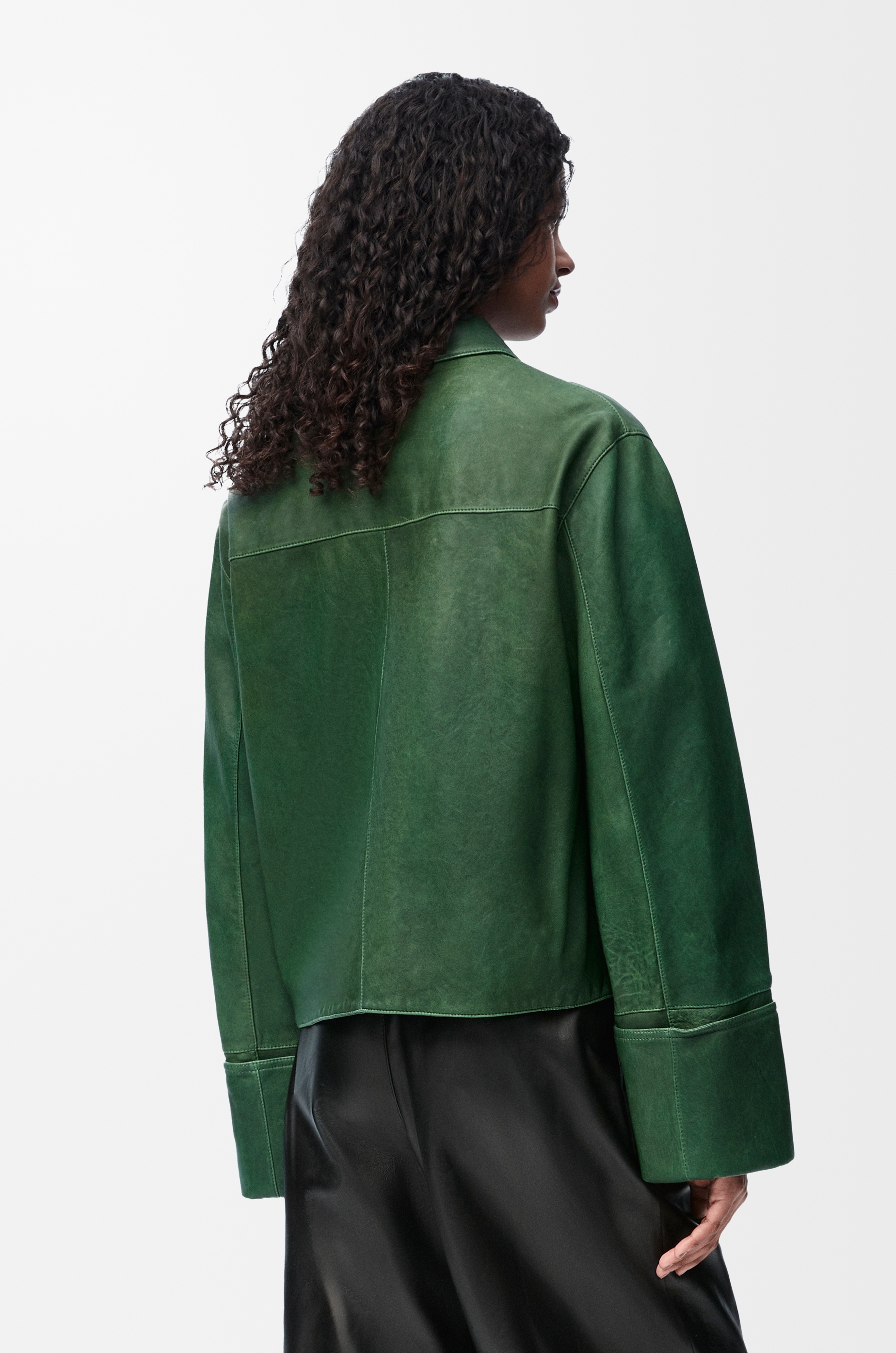 Turn-up jacket in nappa lambskin - 4