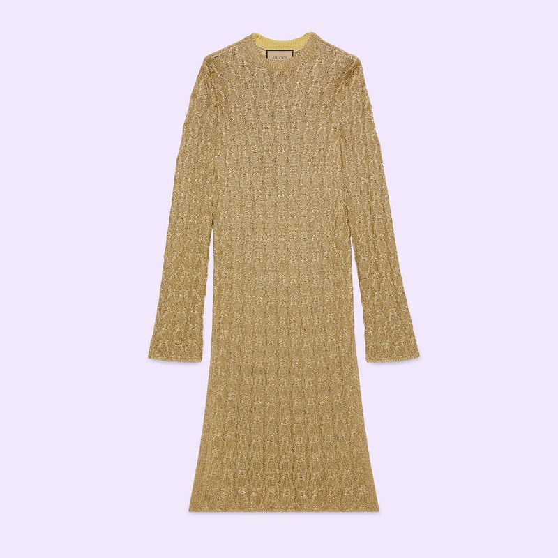 Chunky cable knit viscose dress 1
