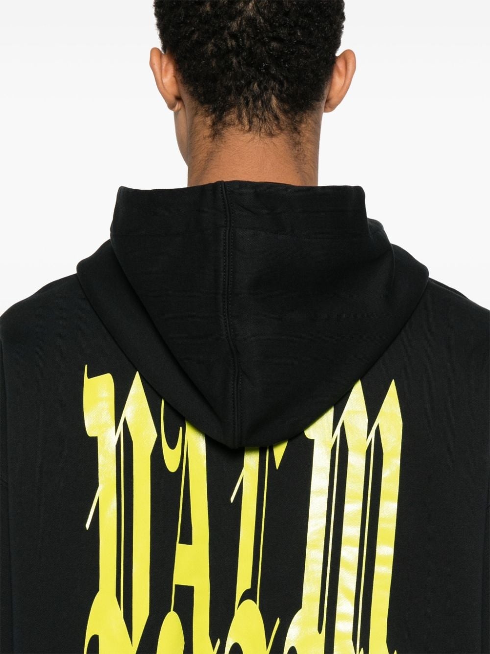 logo-print cotton hoodie - 5