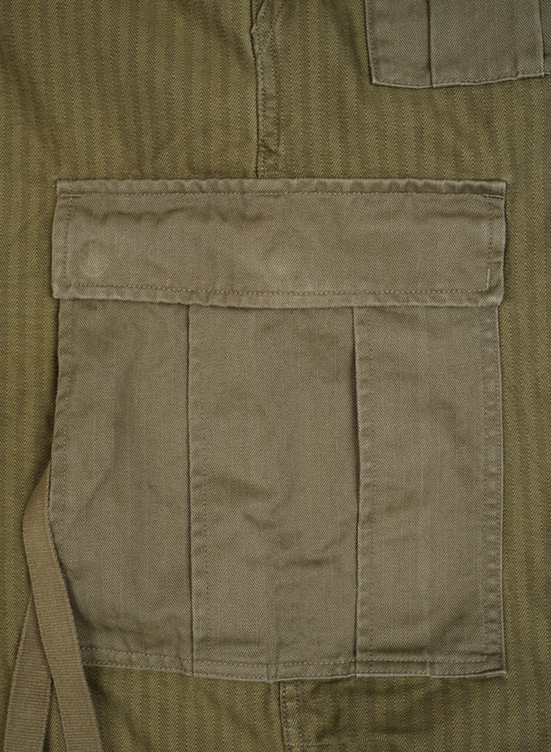Army Cargo Pant Nano Pigment Herringbone Twill in Green - 6