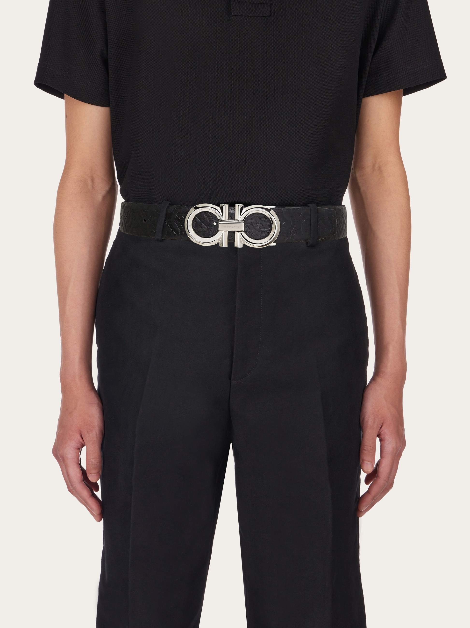 Reversible and adjustable Gancini belt - 4