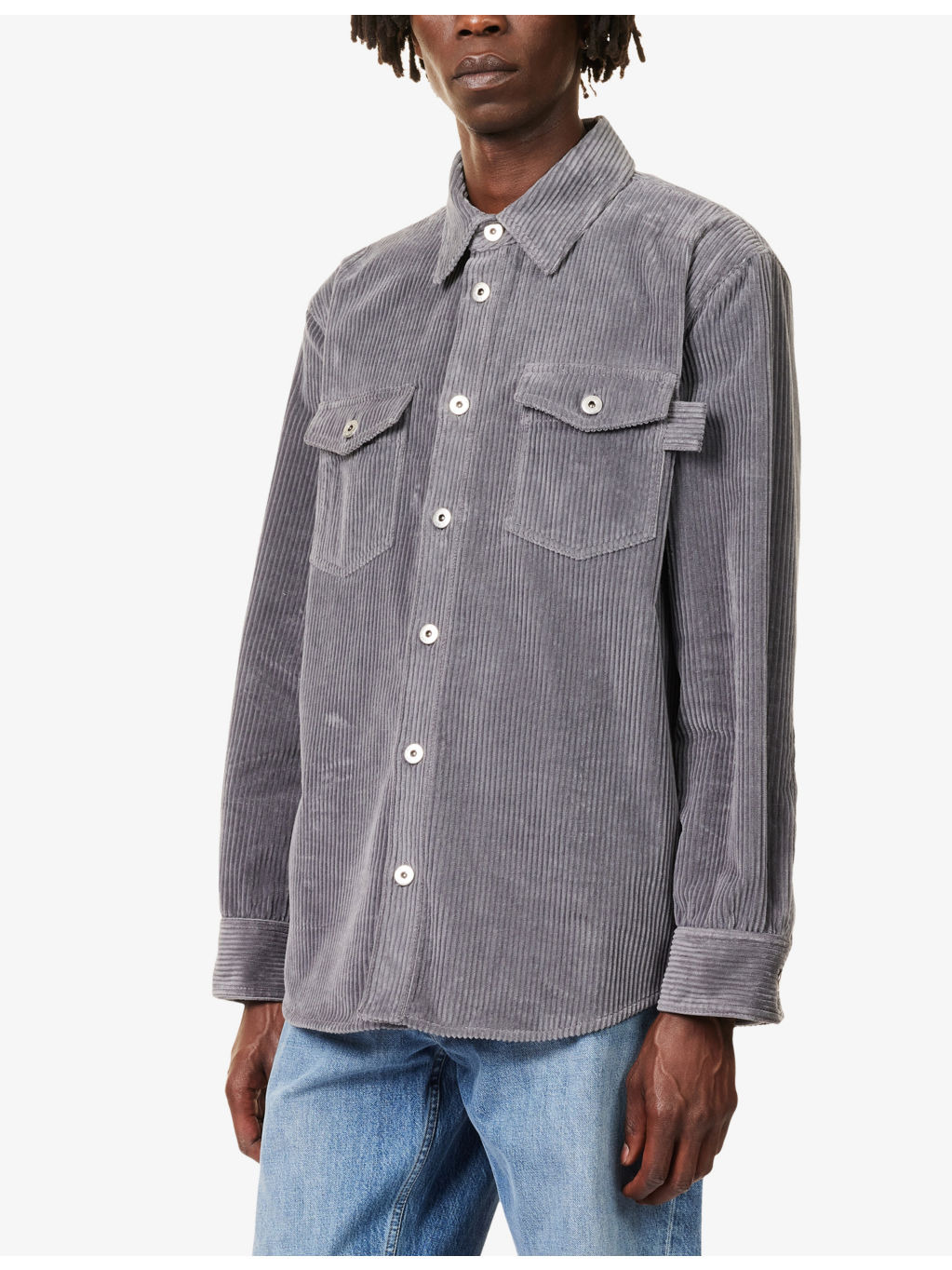 Corduroy Long-Sleeve Cotton Shirt - 3