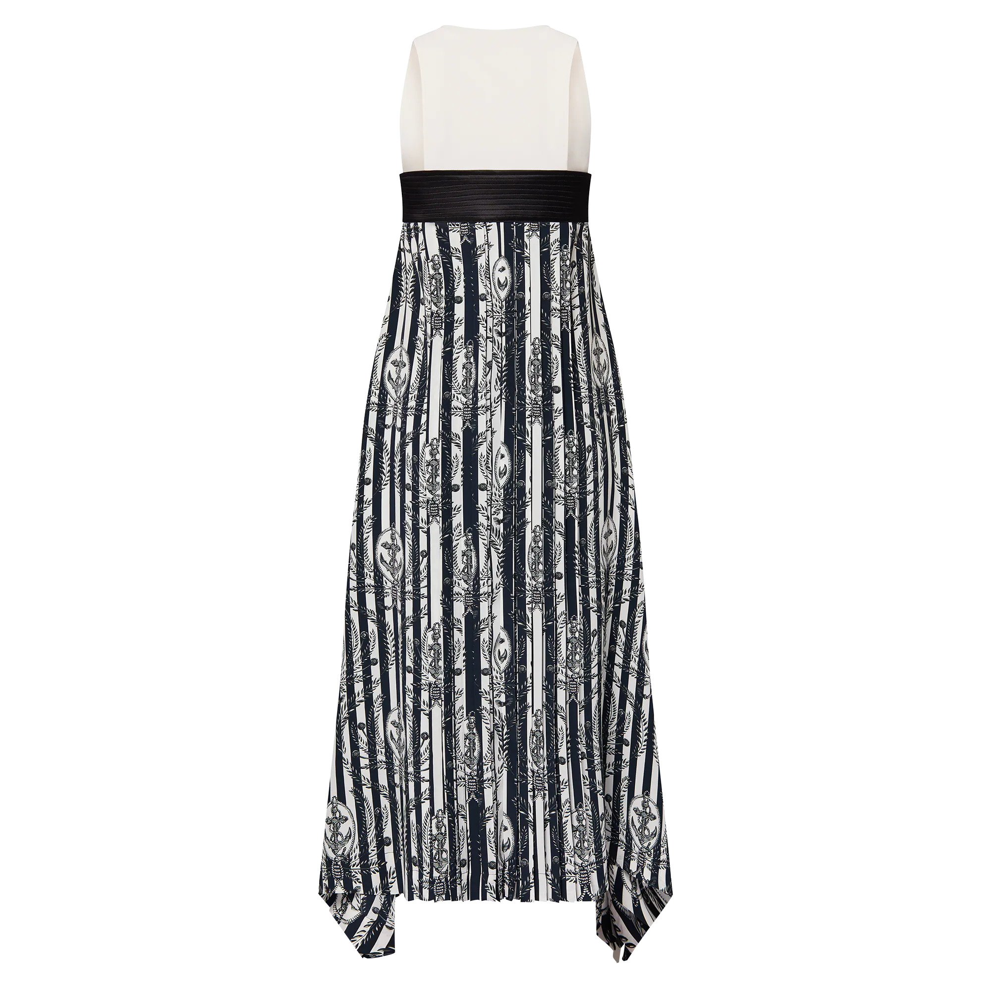 Striped Anchor V-Neck Dress - 3