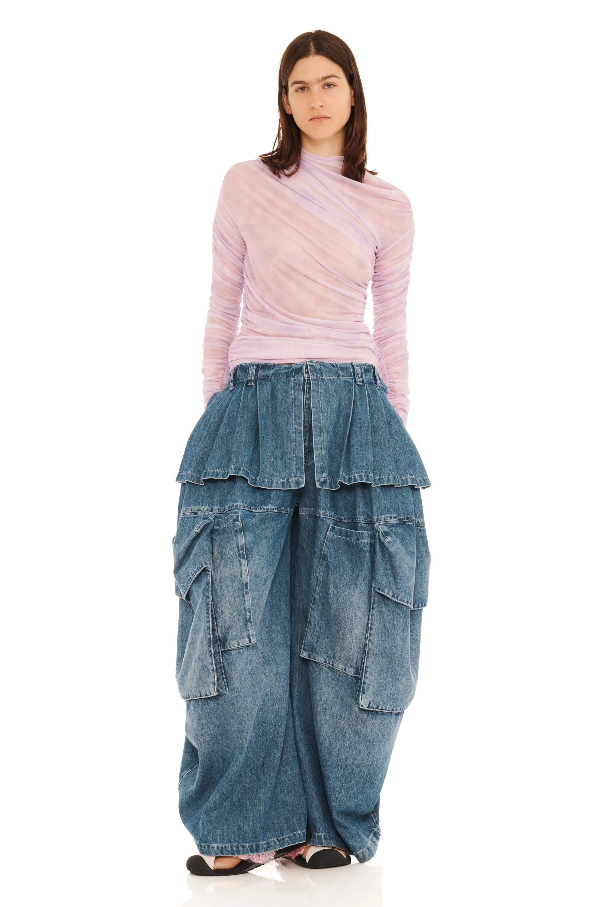 MID BLUE HAZEL CARGO PANT - 1