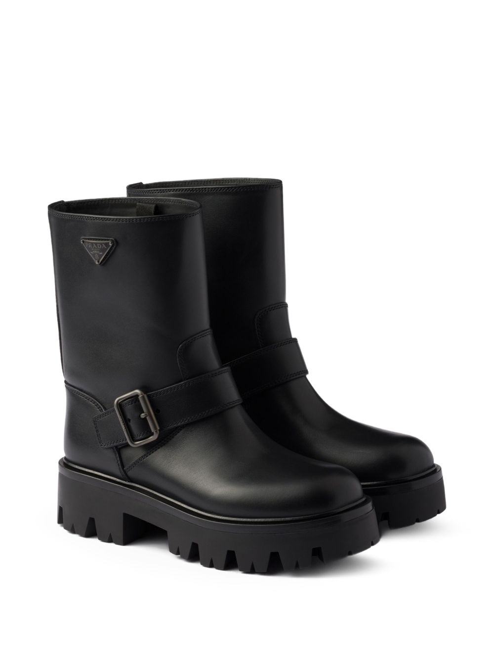buckle-fastening lug-sole boots - 2