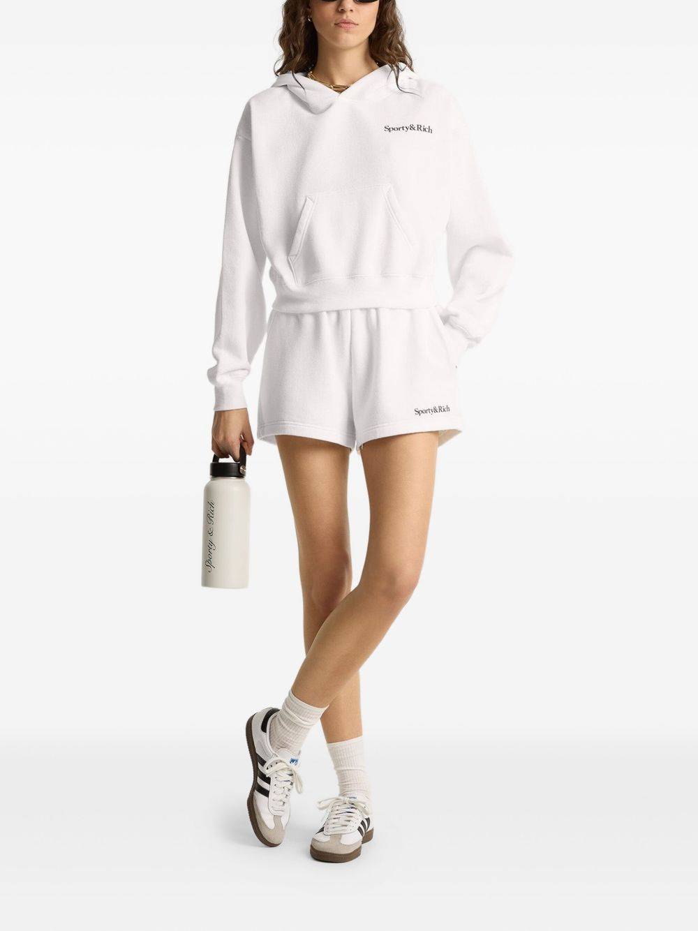 logo-embroidered shorts - 2