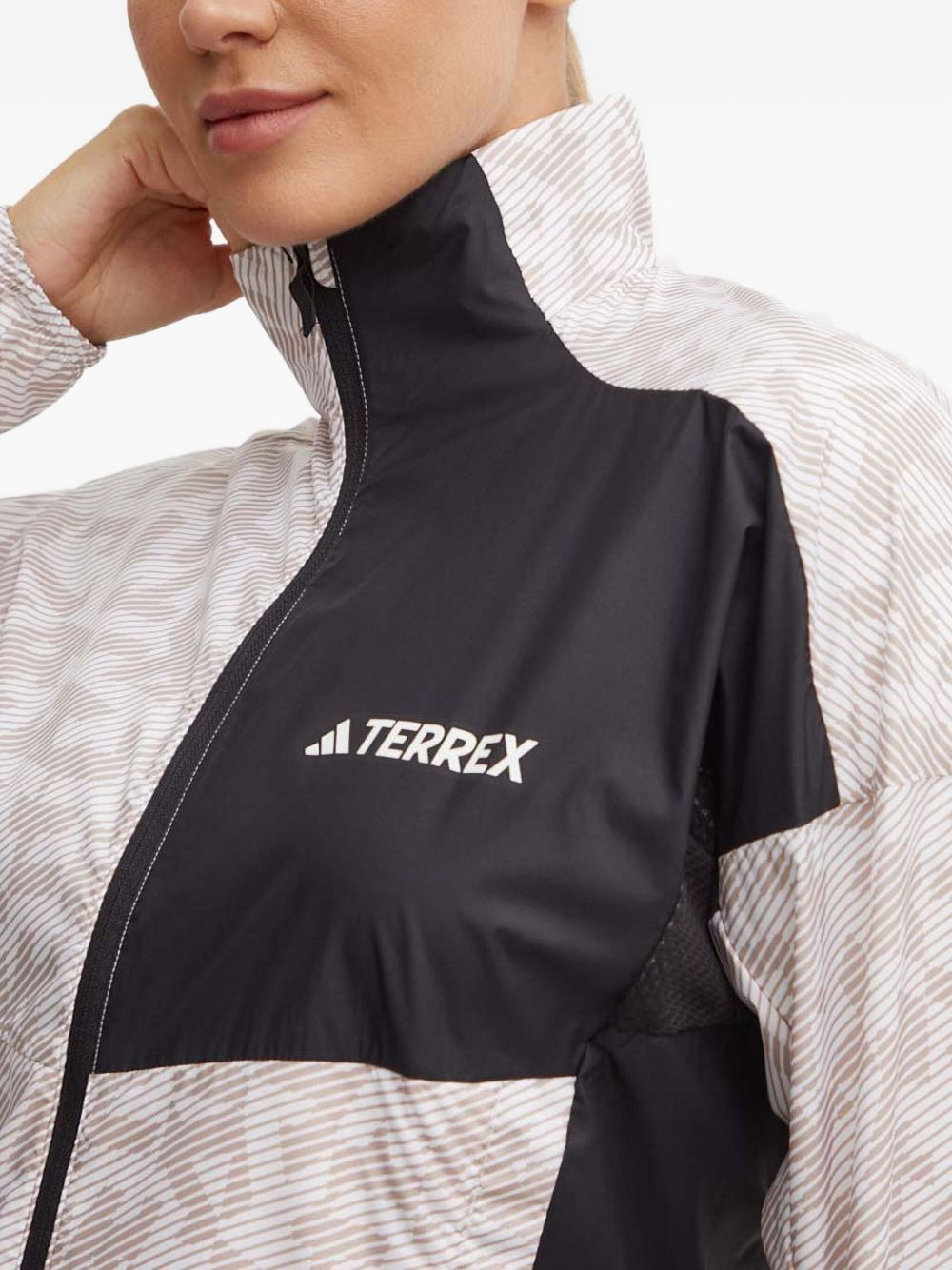 patterned panelled jacket - 4