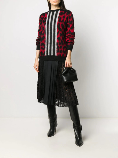 N°21 leopard pattern striped jumper outlook