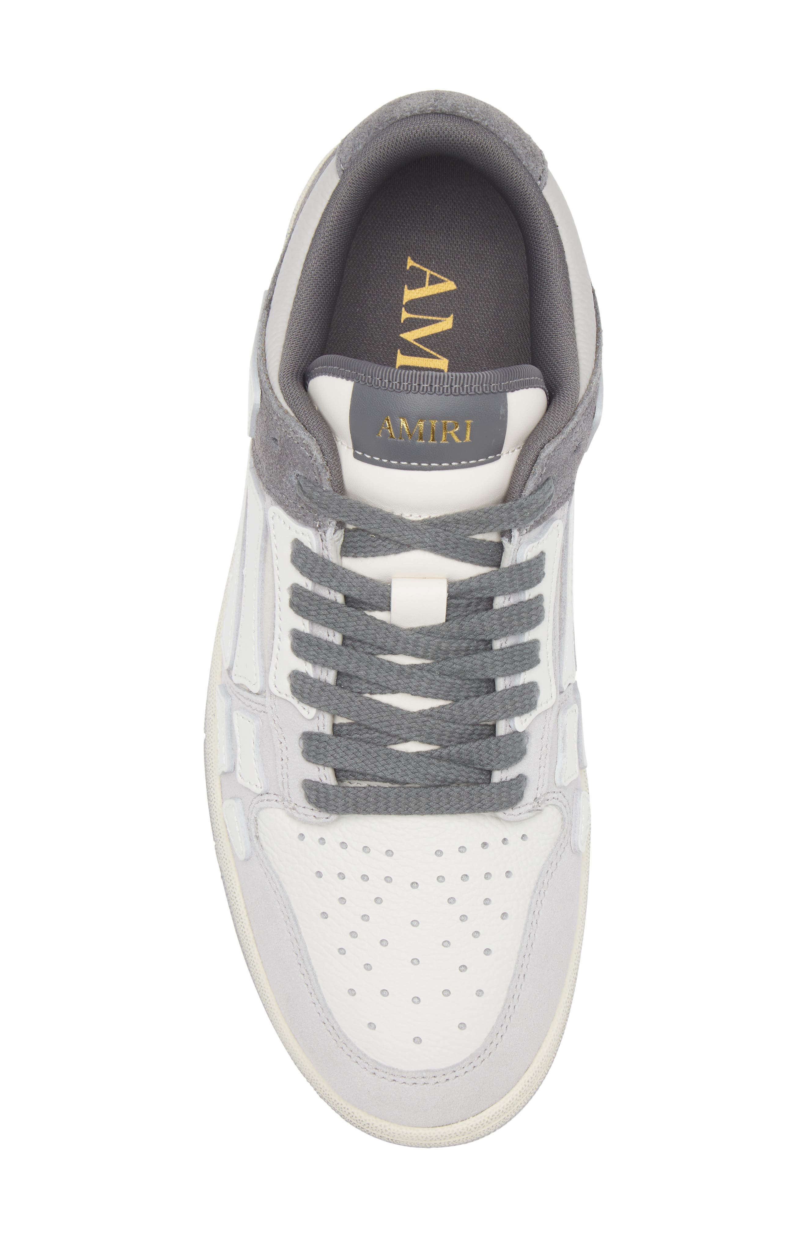 AMIRI Distressed Skel Low Top Sneaker in Dark Grey at Nordstrom - 5