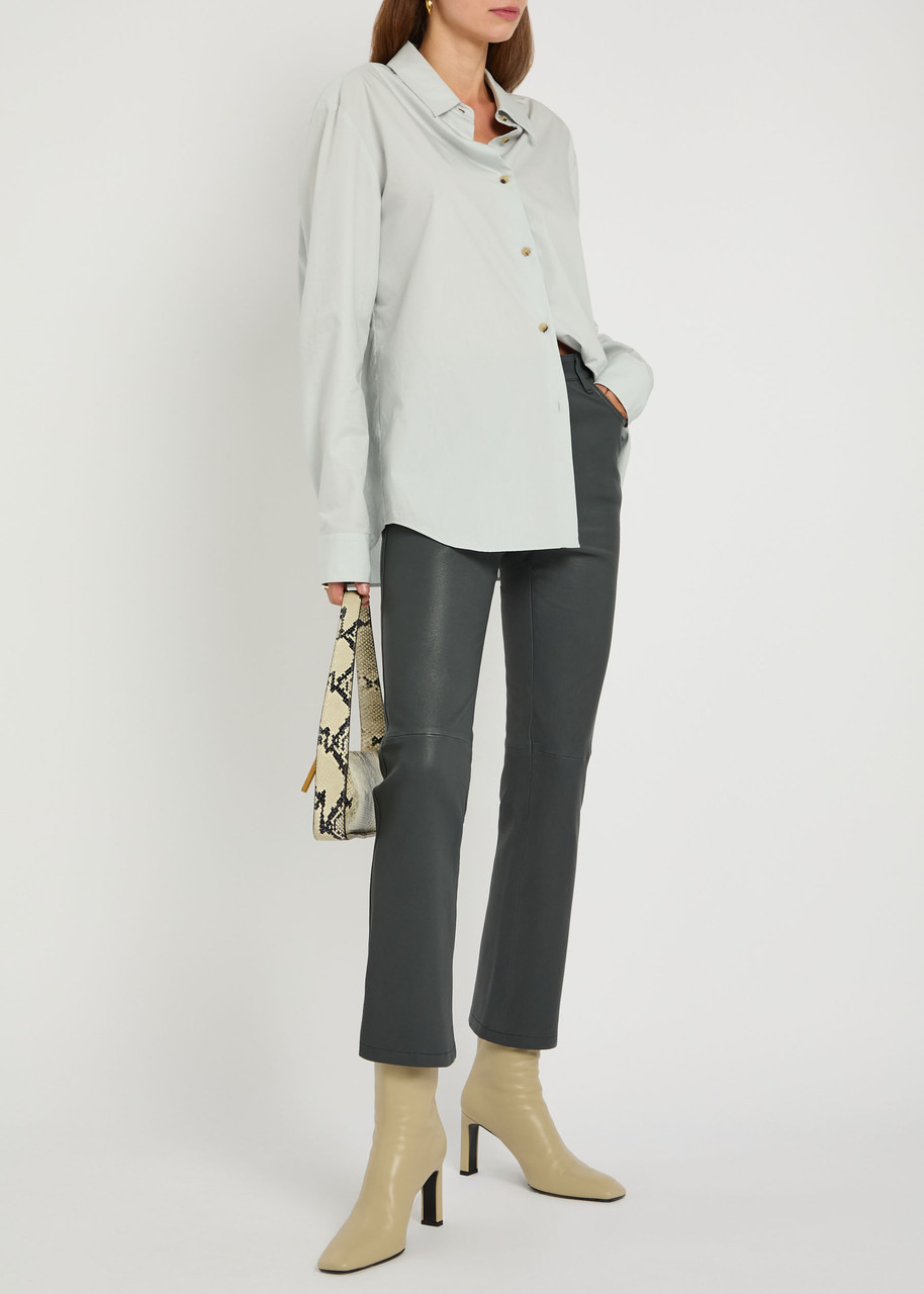 Joseph Duke Flared-leg Leather Trousers - 4