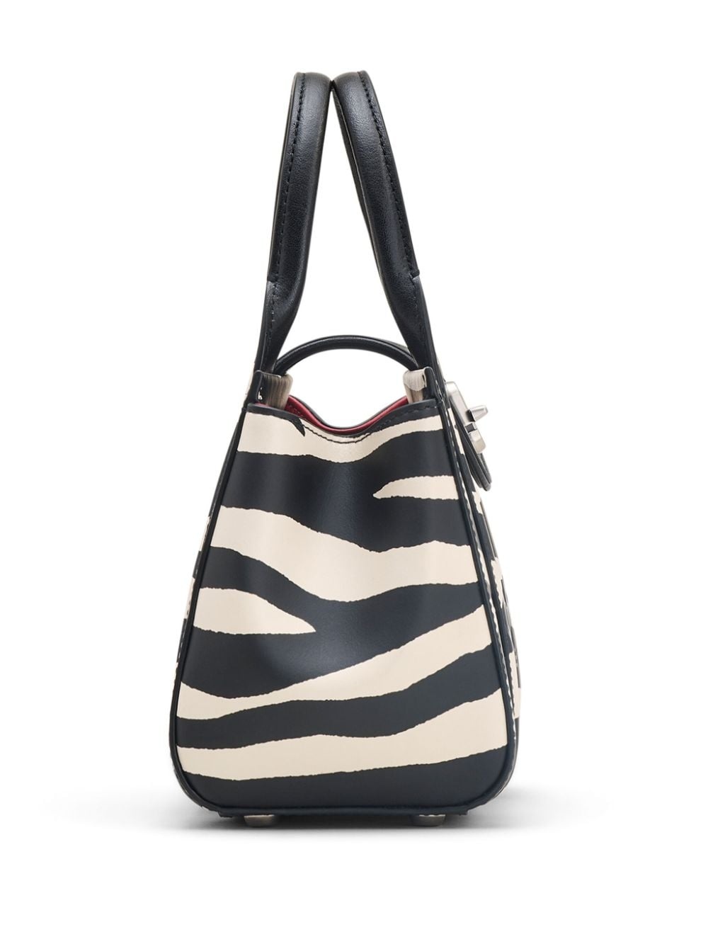 The Zebra Turnlock Crossbody Tote bag - 5