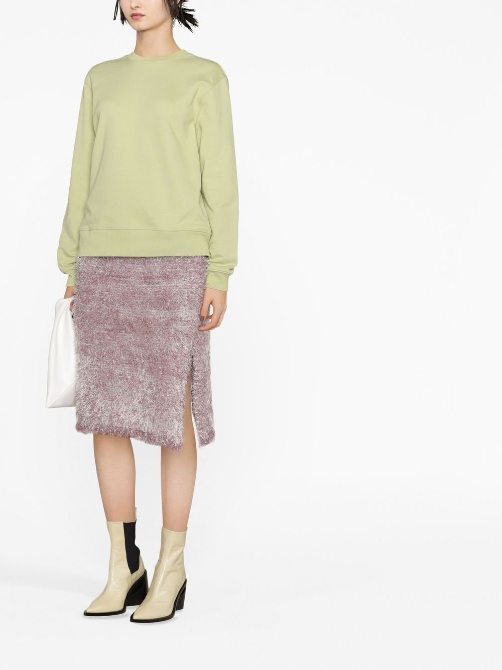 textured midi pencil skirt - 4