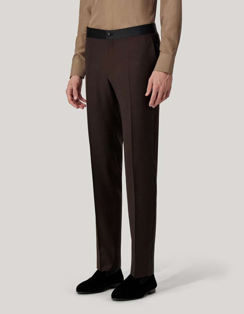 TUXEDO IN DARK BROWN WOOL 6