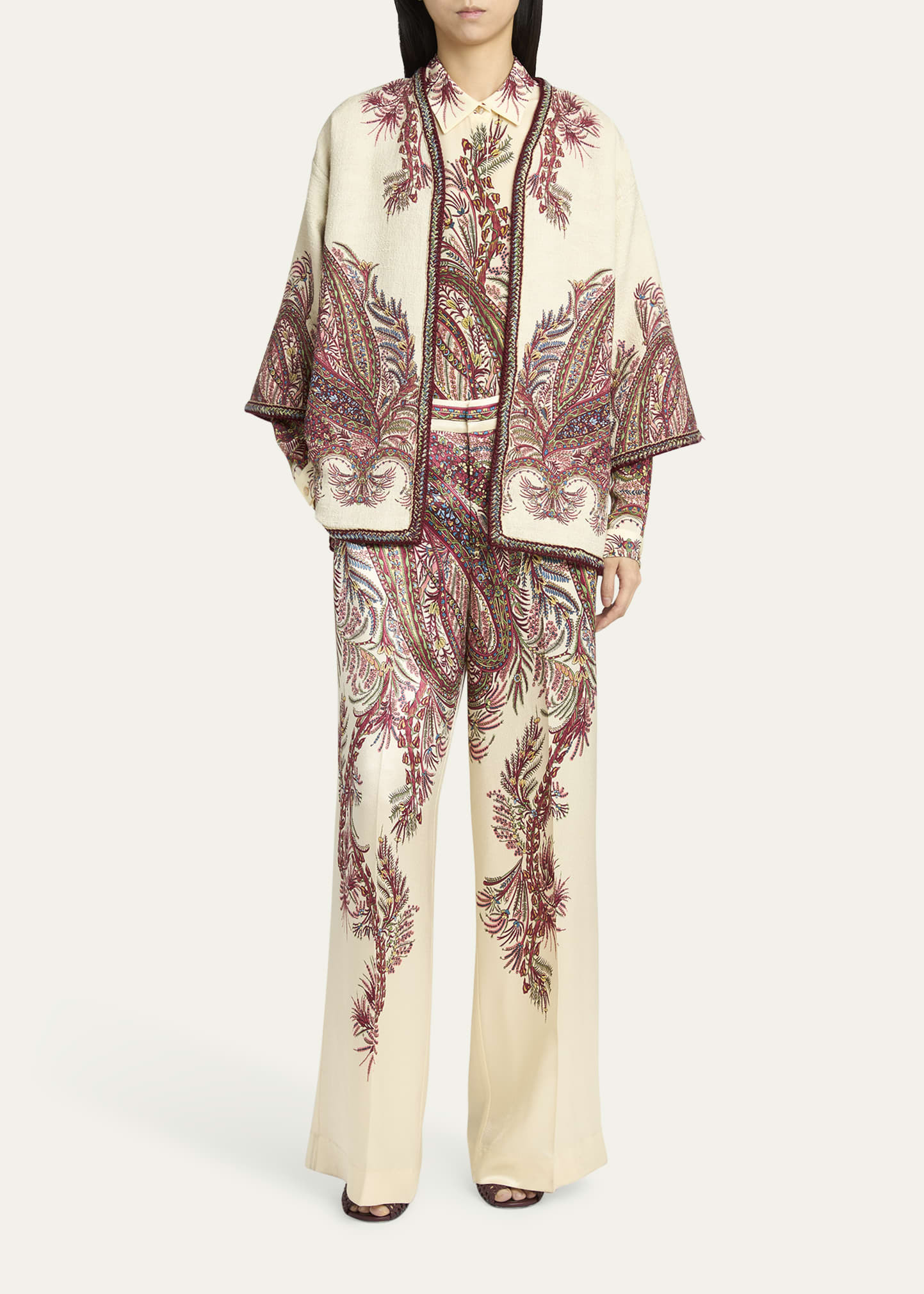 Paisley-Print Pants - 2