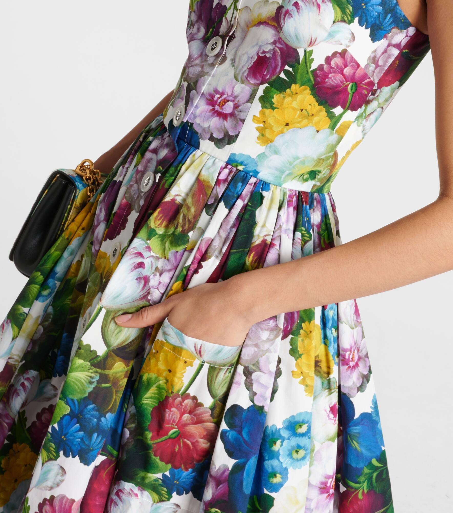 Floral cotton midi dress - 5