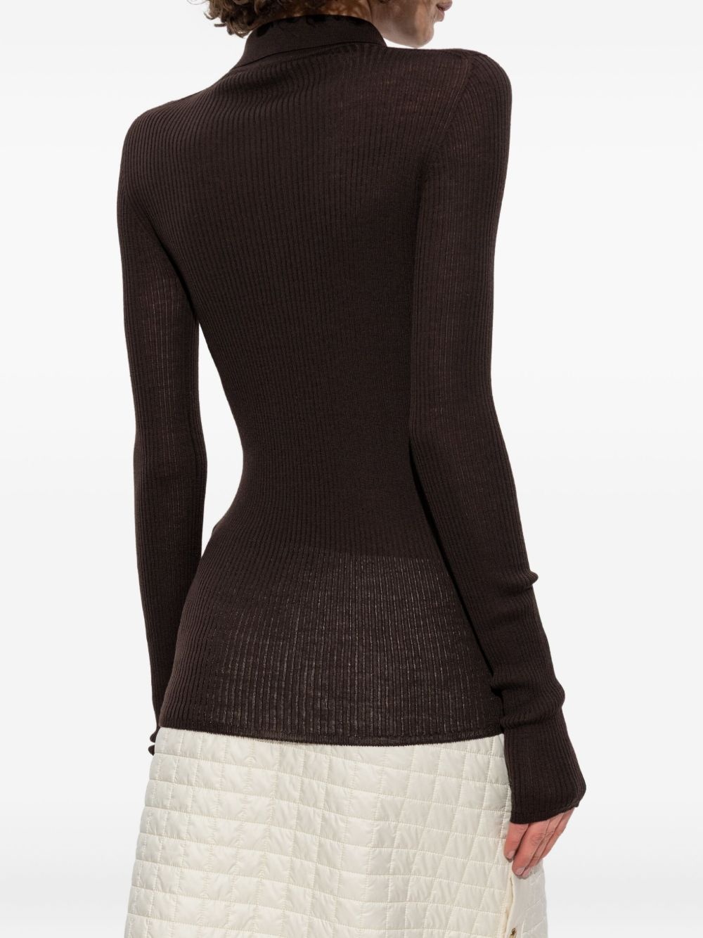 ribbed polo top - 4
