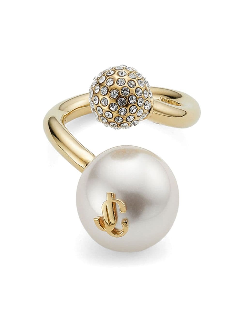 Auri logo-plaque cuff ring - 3