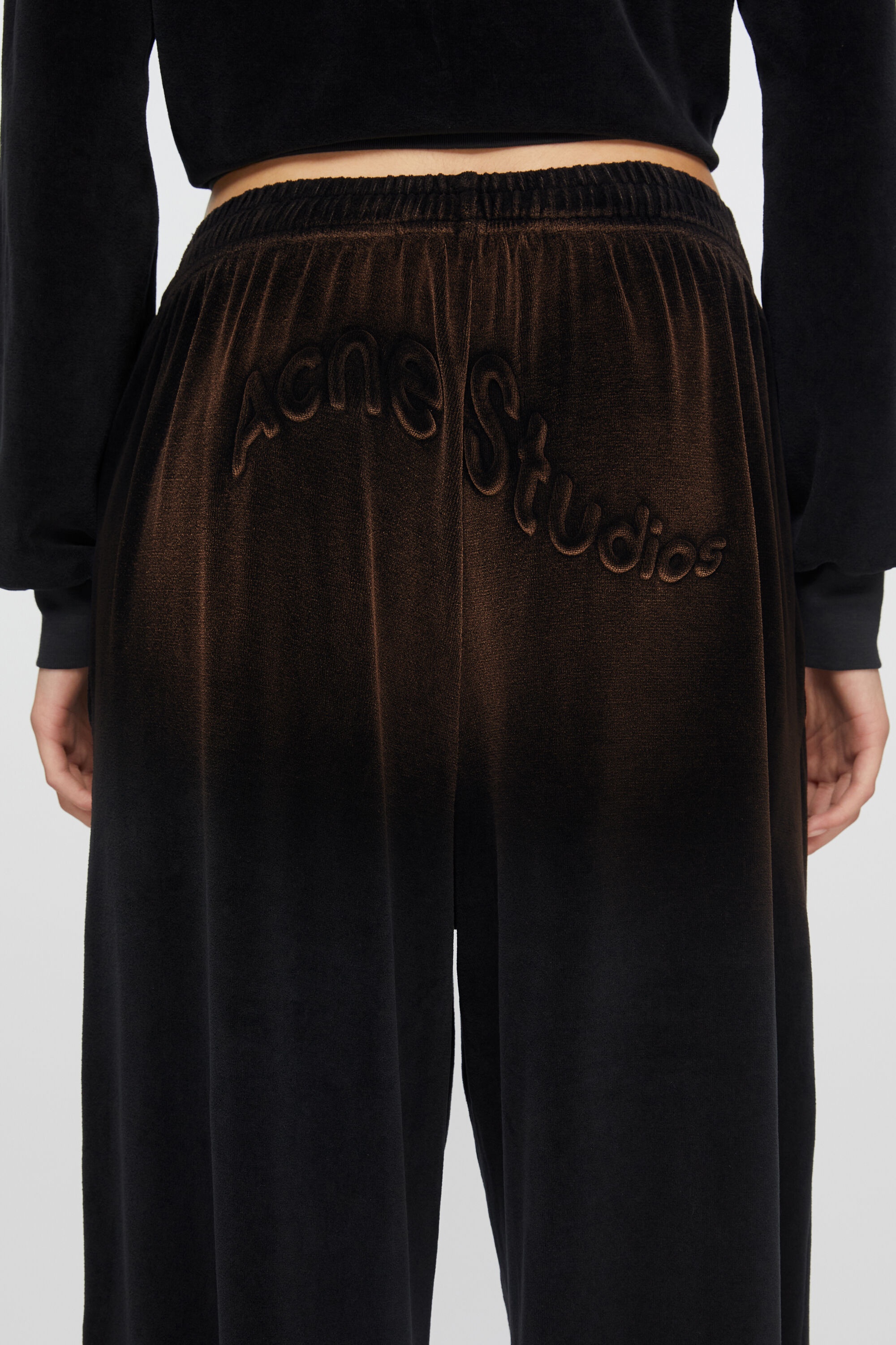 Velour trousers - Black - 5