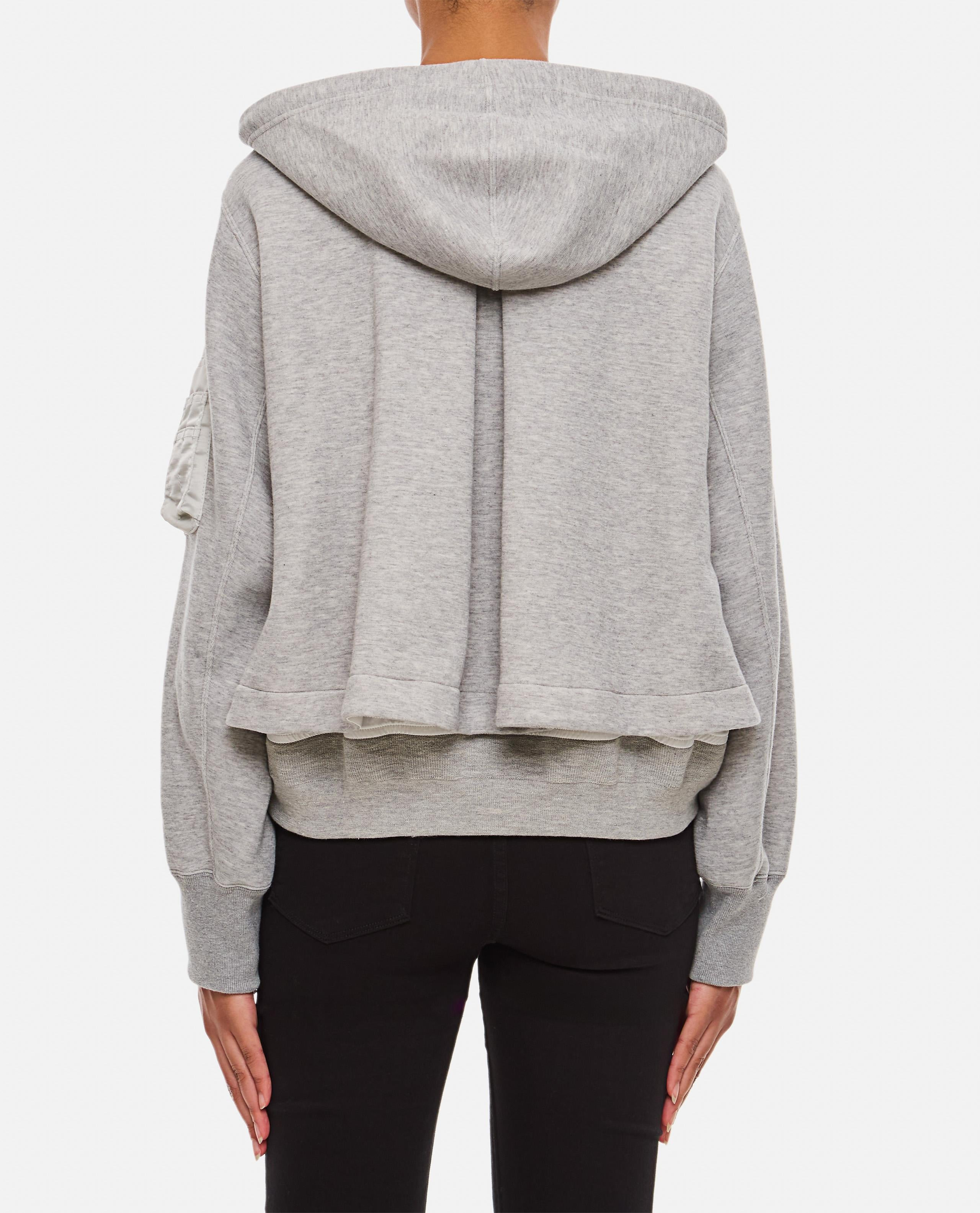 SPONGE SWEAT X NYLON TWILL HOODIE - 3